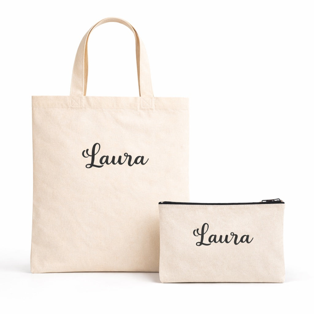 Pack personalizado · Neceser + Bolsa de algodón
