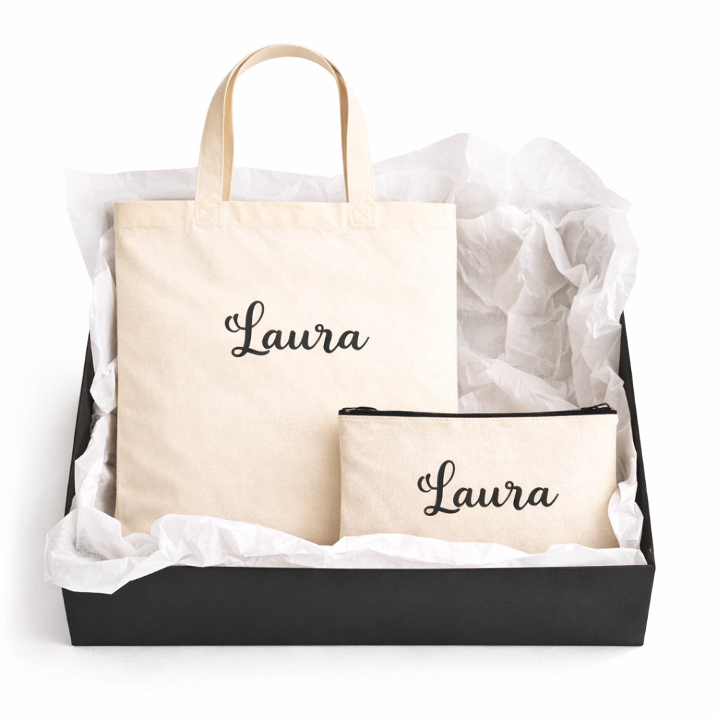 Pack personalizado · Neceser + Bolsa de algodón
