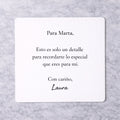 Tarjeta con mensaje personalizado