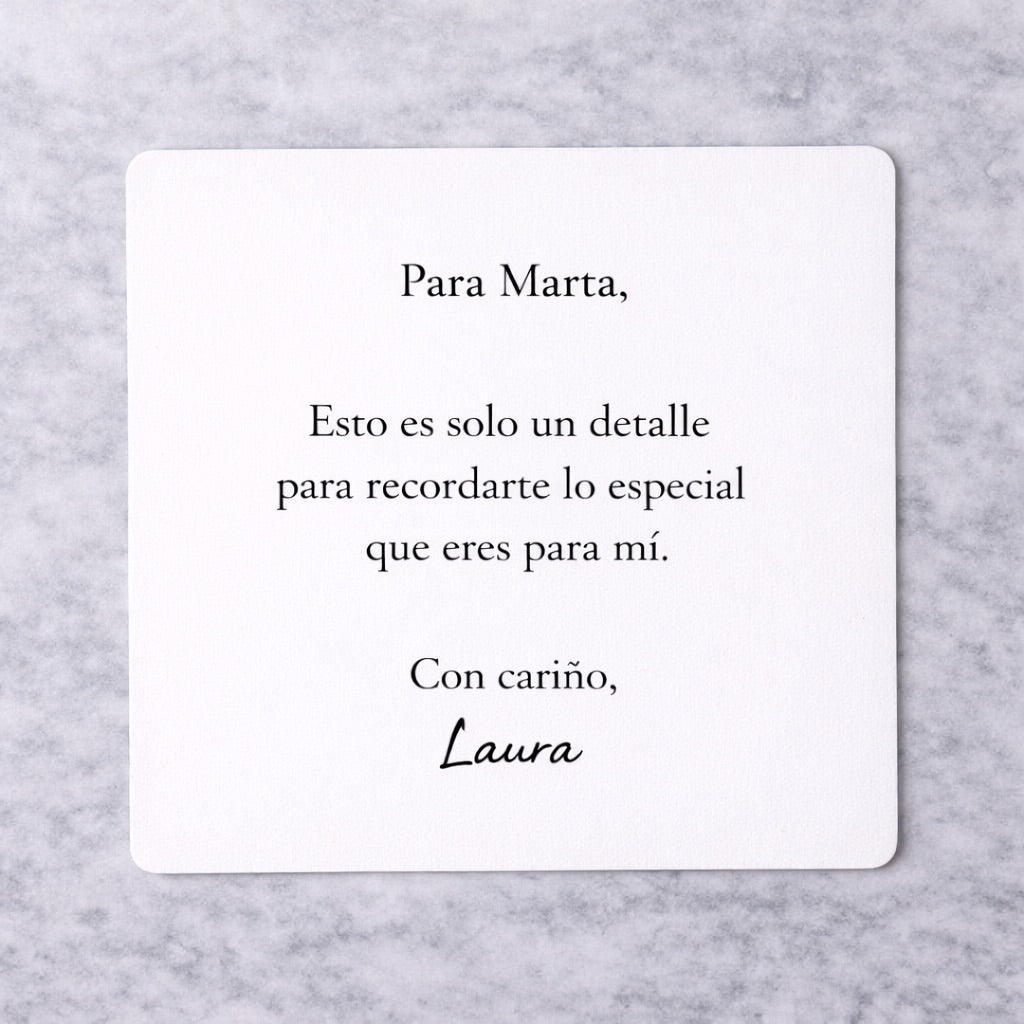 Tarjeta con mensaje personalizado