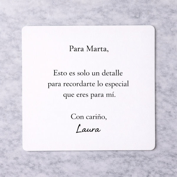 Tarjeta con mensaje personalizado