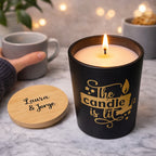 Vela XL personalizada · edición madera