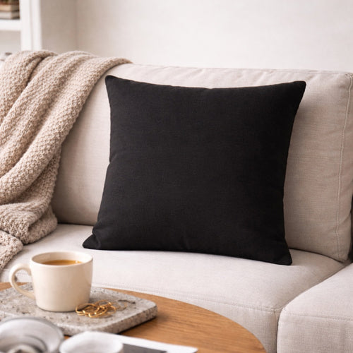 Funda de cojín Canvas Negro 50x50